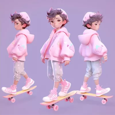 中国男孩的3D渲染与时尚：从IP图像到Pixar滑板鞋
