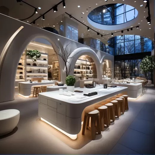 白色建筑中的無名概念店，如耐克般美麗城市中的魅力之選。