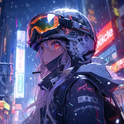 賽博朋克滑雪頭像