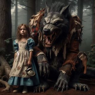 小女孩和她的野兽朋友