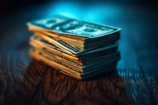 飛鈔白色背景-現代藝術中的金錢概念 - 第9453期